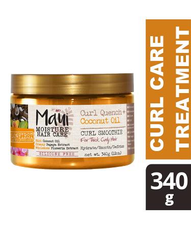 Maui Moisture Coconut Oil Curl Smoothie 12 oz - Silicone-Free Styling Cream for Tight Curls - Vegan & Paraben-Free - Buy Online on GoSupps.com