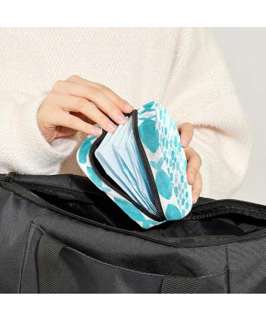 Anna Cowper Lake Blue Whales Menstrual Storage Bag - Multi-colored Portable Pouch for Feminine Hygiene Products - Great Period Organizer for Women and Teens - 1 Pcs - Buy Online on GoSupps.com