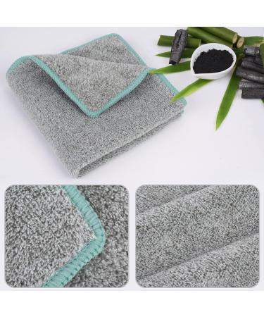SINLAND Microfiber Face Towels 12x12 6 Pack | Ultra Soft Facial Washcloths in Curry, Green, and Purple - Buy Online on GoSupps.com