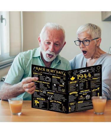 80th Birthday Card Jumbo 80th Anniversary Card CANADA 25x20cm Back in 1944 Gilding Happy 80th Birthday Card for Woman Men Funny 80 Birthday Gifts for Wife Husband Him Her Back in 1944 Shiny Gold - Buy Online on GoSupps.com
