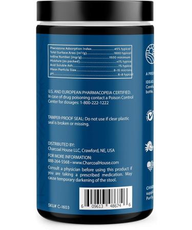 Charcoal House Detox & Cleanse USP Medical Grade Coconut Shell Activated Charcoal Powder for Natural Cleanse & Health - With High Adsorptive & Fast Acting Capacity - 12 oz - 1 Qt 12 Ounce (Pack of 1) - Buy Online on GoSupps.com