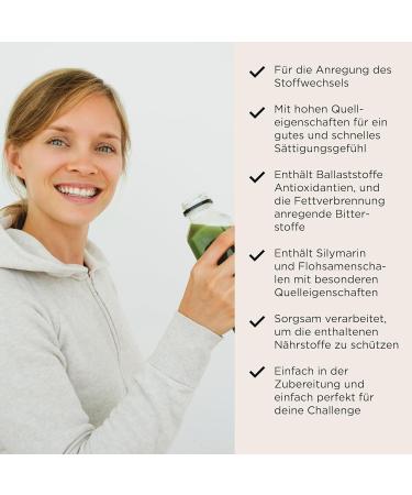 Sooper Food Slim Boost 250g - Bio Vegan Superfood Powder for Fast Saturation & Fat Burning - With Chia Psyllium Nettle - International Shipping Available - Buy Online on GoSupps.com