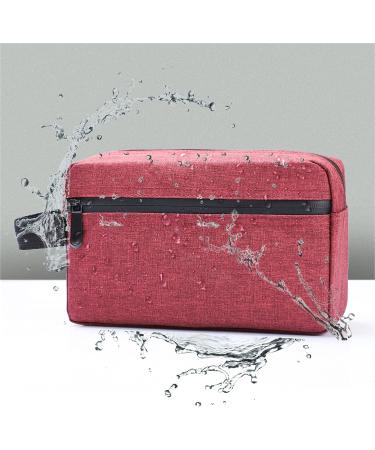 Etercycle Men's Waterproof Toiletry Bag - Portable Travel Wash Bag and Cosmetic Organizer - Gym Shaving Shower Dopp Kit with Handle (Wine Red) - Buy Online on GoSupps.com