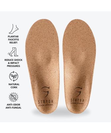 STRYDA Orthopedic Insoles - Vegan 100% Cork Shoe Inserts for Natural Foot Function & Comfort - Buy Online on GoSupps.com