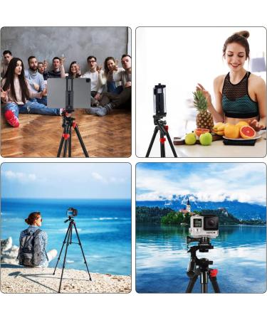 53-inch Tablet Tripod - Aluminum Stand for iPad, iPhone, Camera - Lightweight Selfie Stand for Travel - Black - Buy Online on GoSupps.com