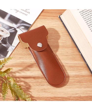 Gorgeecraft Portable Travel Razor Bag 12.7x5.8 cm Safety Razor Storage Container for Men Ideal for Business Trips (Brown) - Buy Online on GoSupps.com