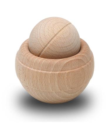 Kernpower BodyRoller massage roller timber natural and unpainted made of red beech wood in a jute bag