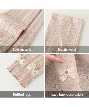 Silkglory Girls Leggings 2 Pcs for Baby Toddler Girls | 2-9 Years | Black/Gray/White/Apricot | 2-3 Years - Grey/Apricot - Buy Online on GoSupps.com