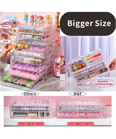 Clear Stackable Acrylic Drawer Organizer - 6 Drawers for Coffee Pods, Tea Bags, Jewelry, Hair Accessories - Bathroom and Home Organization - Buy Online on GoSupps.com