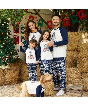 PatPat Family Matching Christmas Pajamas Set - Tree Snowflake & Letters Print | Blue | Kids 2-3 Years | Xmas Outfits - Buy Online on GoSupps.com
