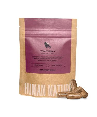 HUMAN NATURE Vital Woman Grass Fed Bison Organ Supplements for Women in Every Stage of Life Multivitamin for Women with Iron and Effera Lactoferrin
