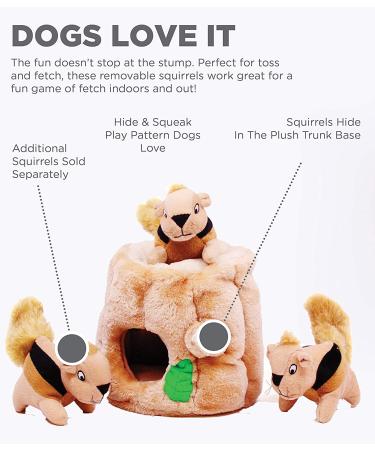 Outward Hound Hide-A-Squirrel XL Squeaky Dog Toy - Interactive Hide and Seek Puzzle Plush - Buy Online on GoSupps.com