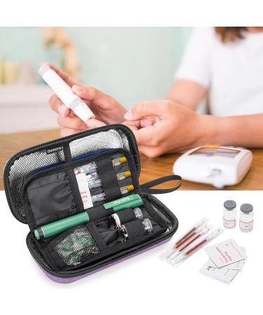 Damero Insulin Cooler Travel Case with Ice Packs and Folding Pouch - Purple - Buy Online on GoSupps.com