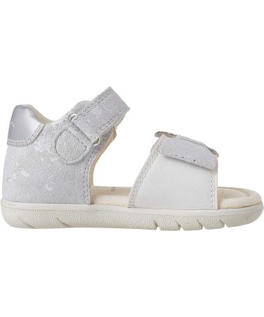 Geox Baby Girl's White Silver Sandal Alul D - Size 5 UK - Buy Online on GoSupps.com
