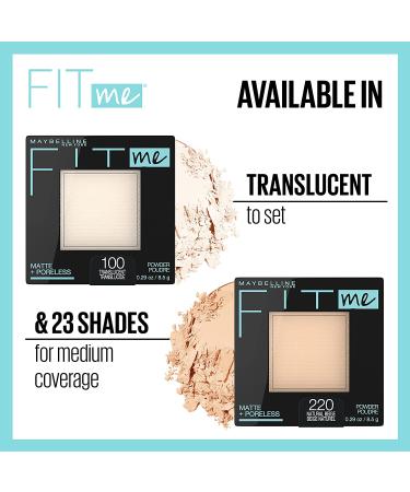 Maybelline Fit Me Matte + Poreless Pressed Powder Makeup - Translucent | 1 Count - Buy Online on GoSupps.com