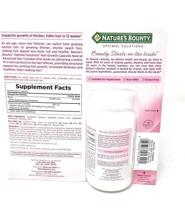 Nature's Bounty Hair Growth Supplement 1 Per Day Clinically Shown to Support Thicker Fuller Hair with Biotin Silicon & Arginine 90 Capsules - Buy Online on GoSupps.com