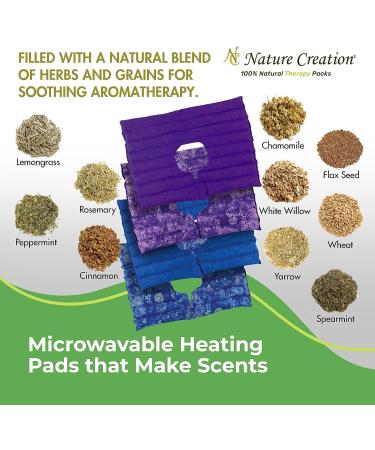 Nature Creation Reusable Microwave Heat Pad for Neck, Shoulders & Upper Back - Blue Marble 1 Pack Upper Body Pack - Buy Online on GoSupps.com