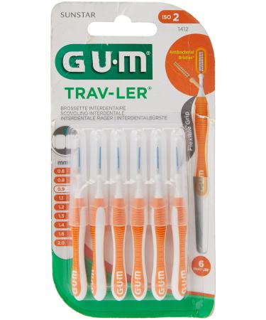 Gum Cep Interdent Viaje 0.9 Cylinder 1412 6 pieces (1 pack) Orange 6 pieces (1 pack)