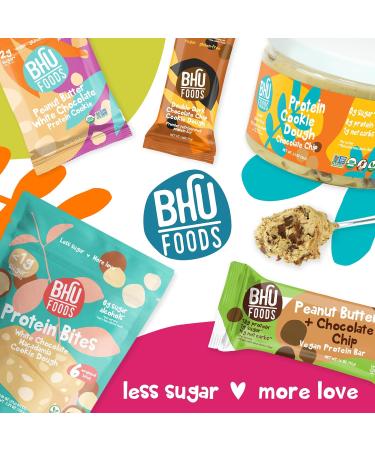 Bhu Foods Keto Bites - Double Dark Chocolate Chip Cookie Dough | Organic Keto Snacks for Adults & Kids | Gluten Free Vegan Low Carb Low Sugar | Individually Wrapped Protein Bites (2 Pack) - Buy Online on GoSupps.com