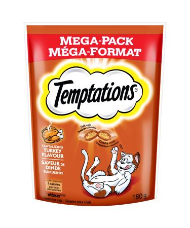 TEMPTATIONS Adult Cat Treats Tantalizing Turkey Flavour 180g (10 Pack) 180 g (Pack of 10) Turkey