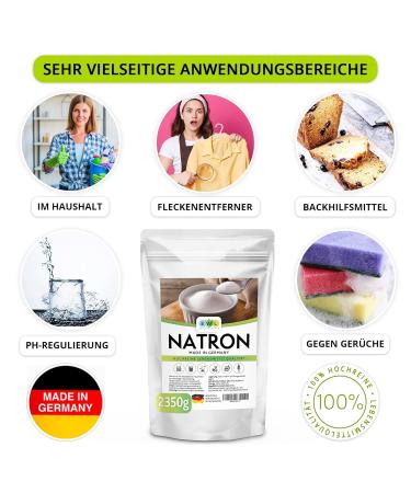 EWL Natural Natron Powder Baking Soda 2350g - High-Purity German Food Quality | Extra XXL Advantage Pack - Buy Online on GoSupps.com