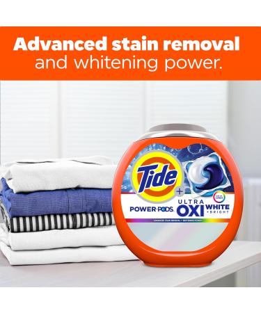 Tide Power PODS Plus Ultra OXI Laundry Detergent - Advanced Stain Removal & Whitening - 63 Count - International Shipping Available - Buy Online on GoSupps.com