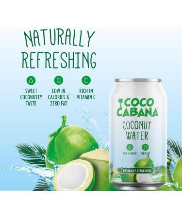 Coco Cabana 12x320ml Coconut Water Cans - Naturally Refreshing - Buy Online on GoSupps.com