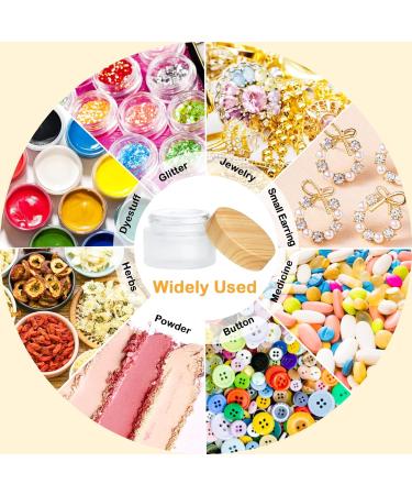 Buy Piwosgol 8-Piece Glass Jars Set - 30ml & 50ml Empty Cans for Cosmetics Creams & Lip Balms - Wooden Lid Clear Matted Pots - International Shipping Available - Buy Online on GoSupps.com