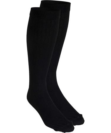 Truform Compression Socks for Men - 8-15 mmHg Knee High Dress Socks Black Large (Pack of 2) - Best for Travel & Daily Wear - Buy Online on GoSupps.com