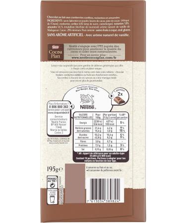 Nestl Milk chocolate cranberries almonds & hazelnuts - 195g bar - Buy Online on GoSupps.com