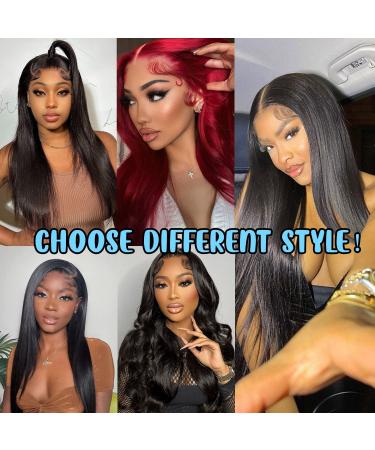 24 inch DULOVE Straight HD Transparent Lace Front Wig Human Hair 13x4 Pre Plucked for Black Women - 180 Density, Natural Color, Glueless with Baby Hair - Buy Online on GoSupps.com