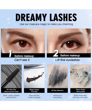 HOUSN 4D Eyelash Mascara waterproof black 10 ml mascara for volume and length smudgeproof tubing mascara natural eye makeup mascara for women - Buy Online on GoSupps.com