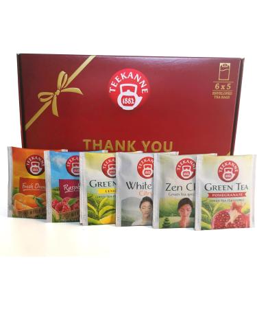 Teekanne Thank You Collection Box - 6 Flavours, 5 Teabags Each - Buy Online on GoSupps.com