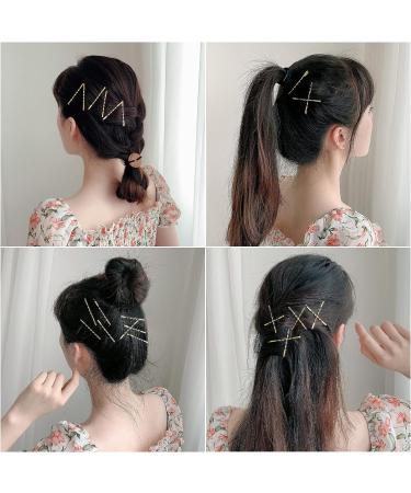 100 Pcs Gold Bobby Pins - Metal Twist Hair Clips for Women's Thick Long Updo Hair Style - Buy Online on GoSupps.com