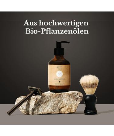 Meißner Tremonia Beard Soap Pure 200ml - Vegan Men's Beard Shampoo with Organic Olive Oil - Natural Care Without Additives - Daily Beard Care - Buy Online on GoSupps.com