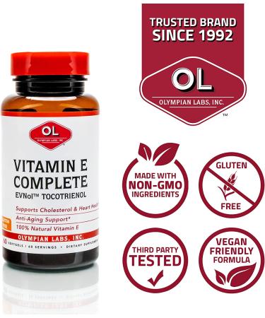 Olympian Labs Vitamin E Complete - 60 Softgels for Antioxidant Support - Buy Online on GoSupps.com