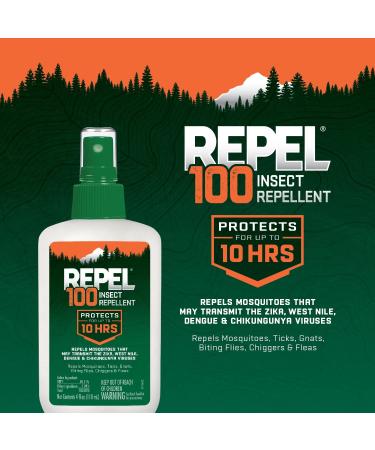 Repel 100 Insect Repellent Pump Spray 4oz - 10-Hour Protection | 1 Count - Buy Online on GoSupps.com