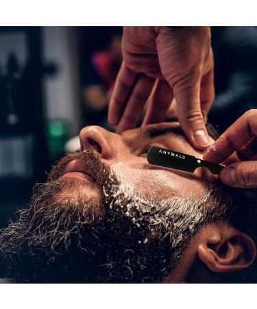 Anymale Black Edition Classic Razor Set | Men's Beard Knife with 10 Astra Blades & Travel Etui - Perfect for Beginners and Barbers - Buy Online on GoSupps.com