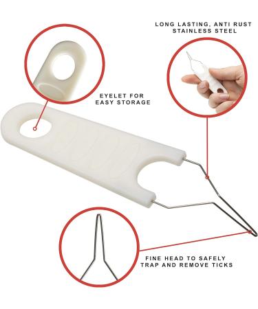 Mikki Tick Picker Remover - Pet Tick Removal Tool for Dogs, Puppies, Cats - Small, Medium & Large Pets - Buy Online on GoSupps.com