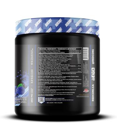 REDCON1 Total War Pre Workout Powder Blue Raspberry - Beta Alanine + Citrulline Malate Vegan & Keto Friendly Preworkout for Men & Women with 250mg of Caffeine - Fast Acting HMB (30 Servings) - Buy Online on GoSupps.com