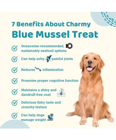 CHARMY Treats for Dogs/Cats Organic Raised Blue Mussel Promote Joint Health Rich In Omega-3 Reduces Inflammation Healthy Skin Shiny Coat Air-Dried (Gently And Slowly) Single Ingredient Made In Canada 100g/3.5oz 100 g (Pack of 1) - Buy Online on GoSupps.com