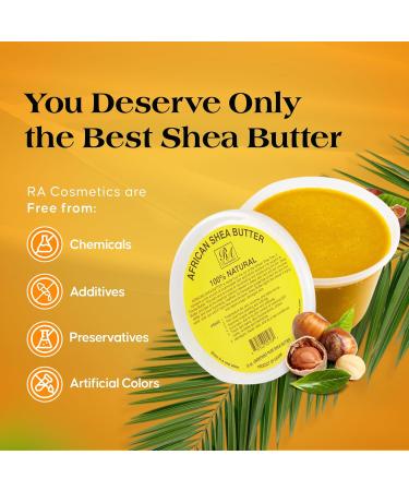 RA Cosmetics 100% Pure African Shea Butter - Handcrafted Moisturizer for Radiant Skin & Luscious Hair - 32 oz - Buy Online on GoSupps.com