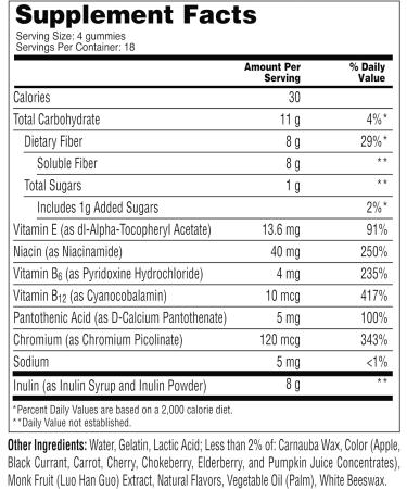 MiraLAX MiraFIBER Gummies: 8g Daily Prebiotic Fiber with B Vitamins - 72 Fruit Flavored Gummies - Buy Online on GoSupps.com