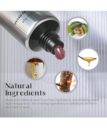 Aokitec 60ml Diamond Red Nail Extension Gel - UV Nail Polish for Salon & DIY Nail Design - Buy Online on GoSupps.com