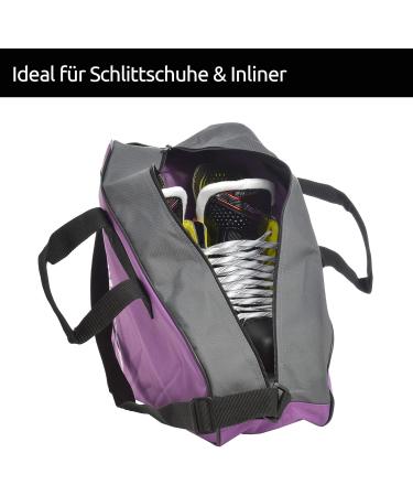 SHERWOOD Ice Skate Bag Premium Inline Skate Bag for Adults & Children | Perfect for Ice Hockey & Roller Skates Stylish Purple Design - Buy Online on GoSupps.com