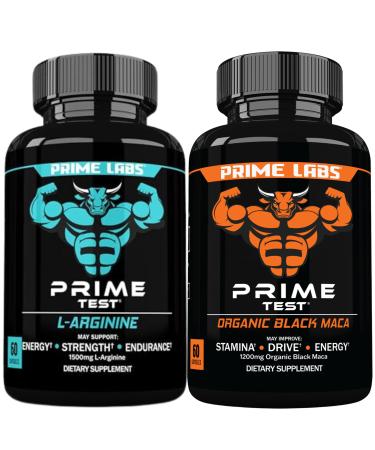 Prime Labs L Arginine (60 ct) + Organic Black Maca Capsules (60 ct)