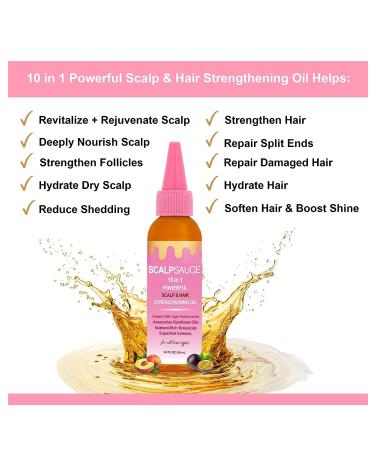 SCALPSAUCE 10-in-1 Powerful Scalp & Hair Strengthening Oil for Stronger, Longer, Thicker Hair | Hydrating & Natural Formula - Buy Online on GoSupps.com