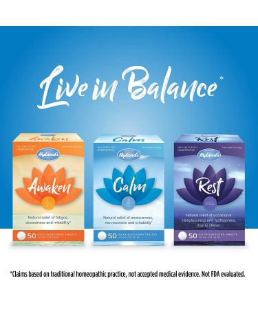 Hyland's Naturals Calm Tablets - Natural Stress Relief Supplement for Anxiousness & Nervousness, 50 Count - Buy Online on GoSupps.com