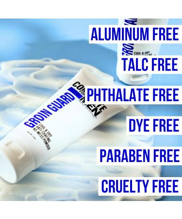 Groin Guard Anti Chafing Cream for Men | Talc-Free Aluminum-Free Natural Odor Control & Friction Defense - Non-Greasy & Cool Dry Comfort - Buy Online on GoSupps.com