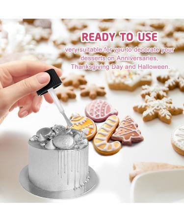 Liquid Edible Glitter 60ml - Metallic Silver Food Coloring for Cakes Cupcakes & Cookies - Decorate with Sparkle! - Buy Online on GoSupps.com